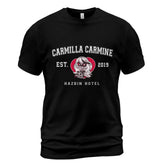 Carmilla Carmine Hazbin Hotel Shirt – Anime Fan Varsity College Style Tee - Get Trend Merch